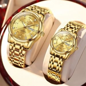 OLEVS Valentines Couple Pair Quartz Watches